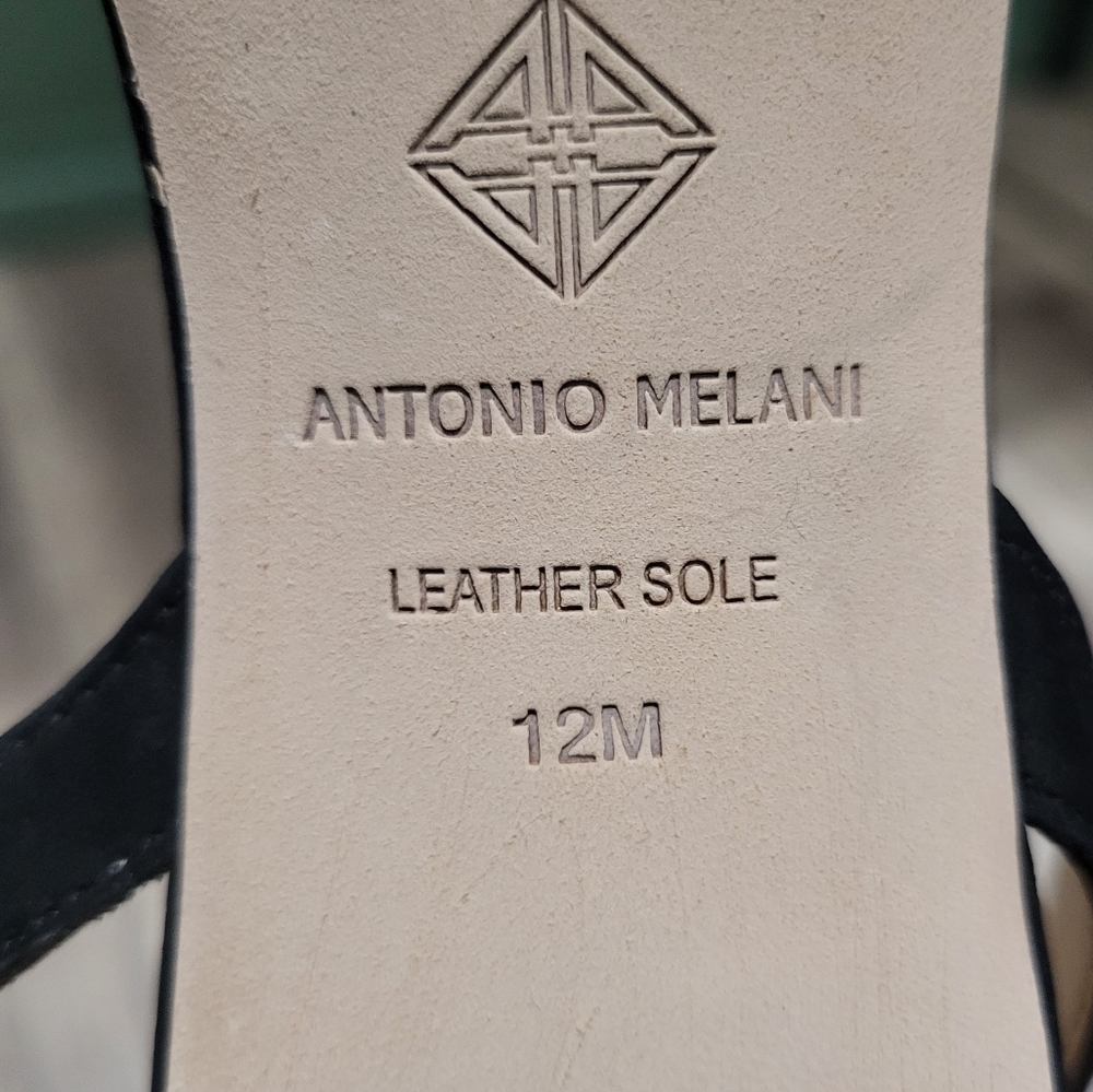 ANTONIO MELANI Black Ankle Strap Heels - Picture 7 of 7